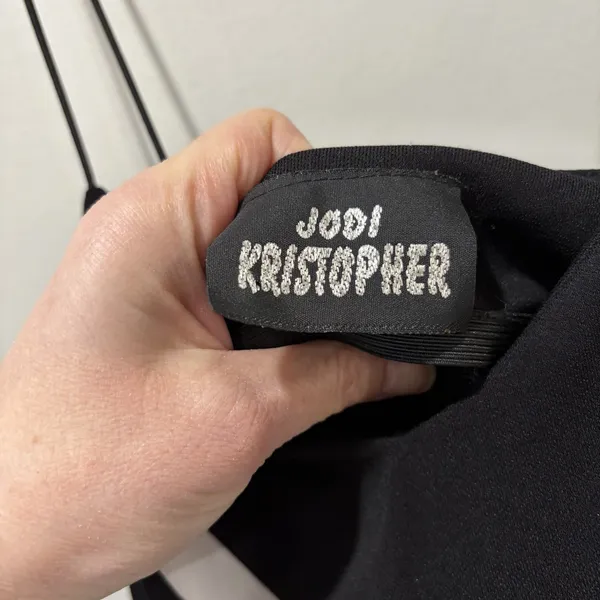 Vintage Jodi Kristopher Maxi Fancy Rom Elegant dress Black White Y2K 90s Size XS - Image 5