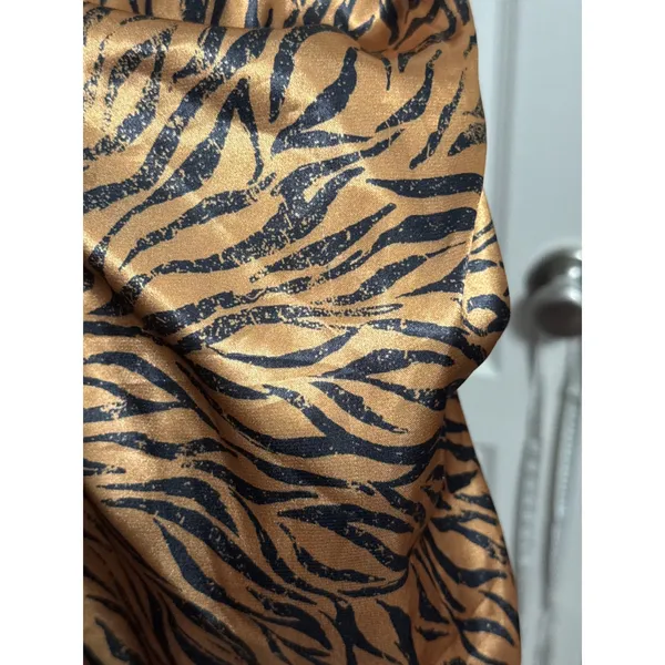 Likely Alessia Tiger Print Ruched Satin Cowl Neck Cocktail Dress Party Night Out - Image 7
