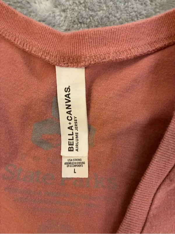 Women’s Bella Canvas Tennessee State Parks Mauve Color Graphic Tank - Size Large - Image 3
