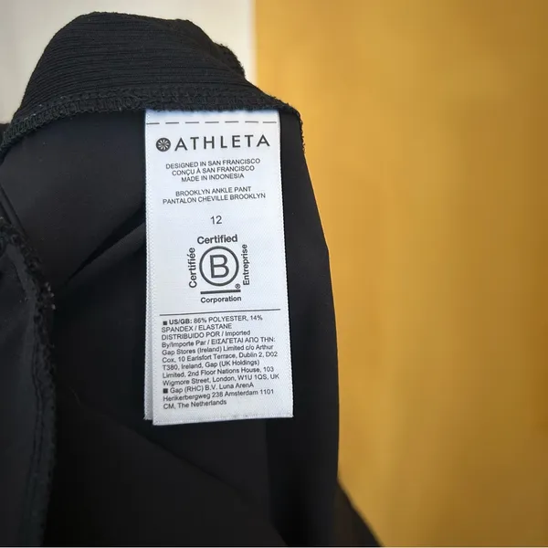 Athleta Brooklyn Ankle Pants Black Athleisure Travel Athletic Size‎ 12 - Image 7