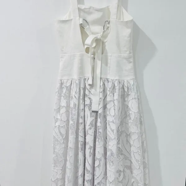 Pilcro Women's White Dress Bridal Romantic Cottagecore - Image 6