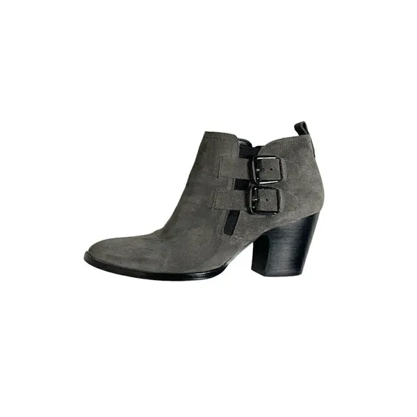 Ivanka Trump Womens Taren Ankle Boots Booties Gray Suede Block Heel Zip 8.5‎ M - Image 2