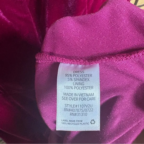 BCX Pink Velvet Cold Shoulder Dress‎ Size XL - Image 7