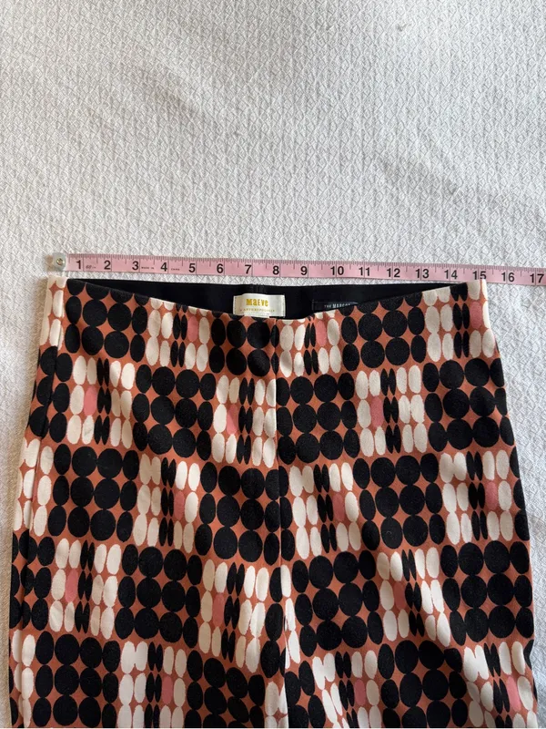 Maeve The Margot Kick-Flare Crop Pants Retro Geometric Dots - Image 6