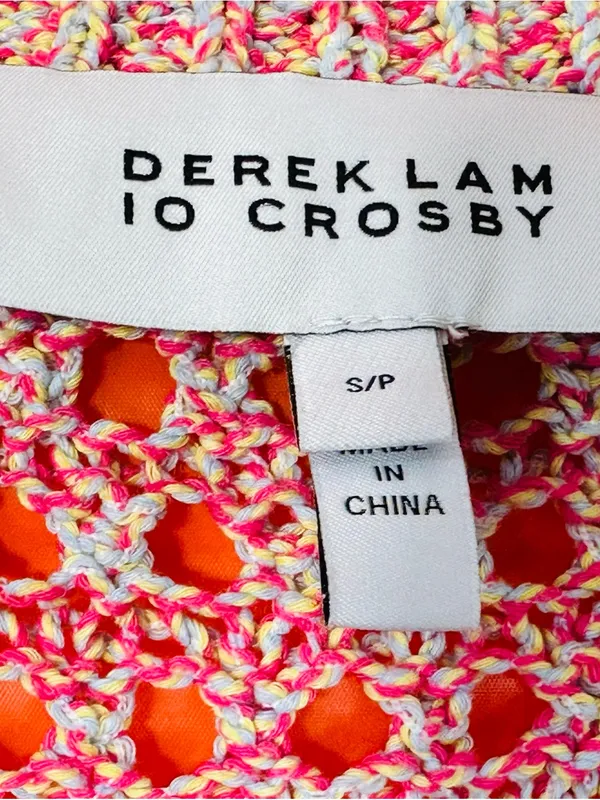 Derek Lam Pink Open-Knit Maxi Cover-Up - Image 4