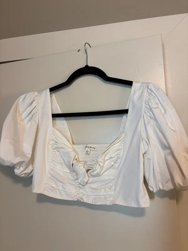 For Love & Lemons White Crop Top - Image 3