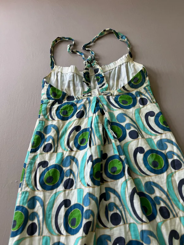 Vintage Notice Retro Printed Cotton Summer Dress - Image 5