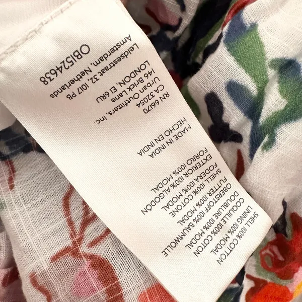 By Anthropologie The Peregrine Mini Dress Multicolor Floral Print Large XL READ - Image 6