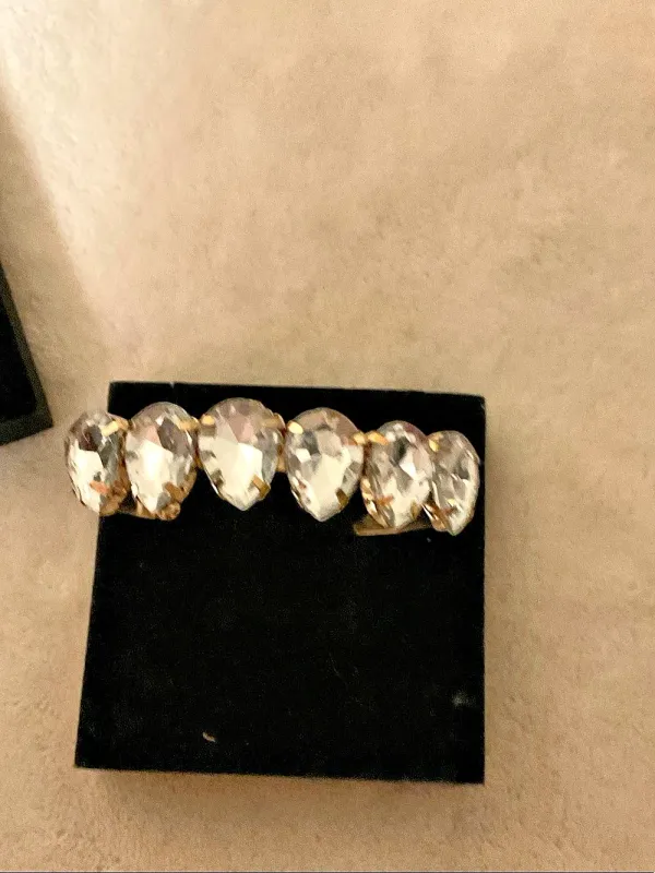 Crystal Gold-Tone Cuff Bracelet Like New - Image 2