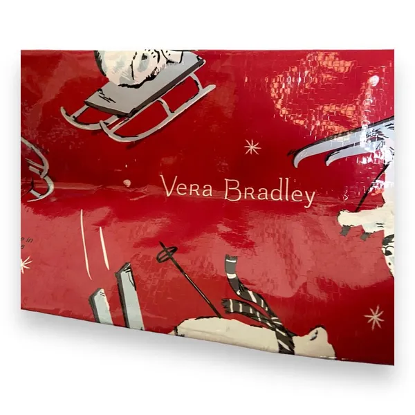 Vera Bradley Beary Merry Polar Bears Market Tote Shopping Bag Reusable Christmas - Image 3