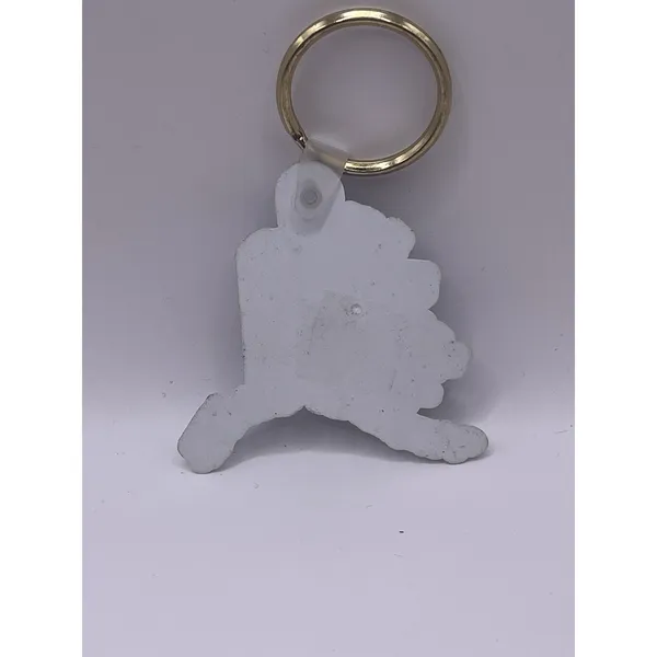 Alaska State Shape and Flag Travel‎ Souvenir Keychain Key Ring - Image 2