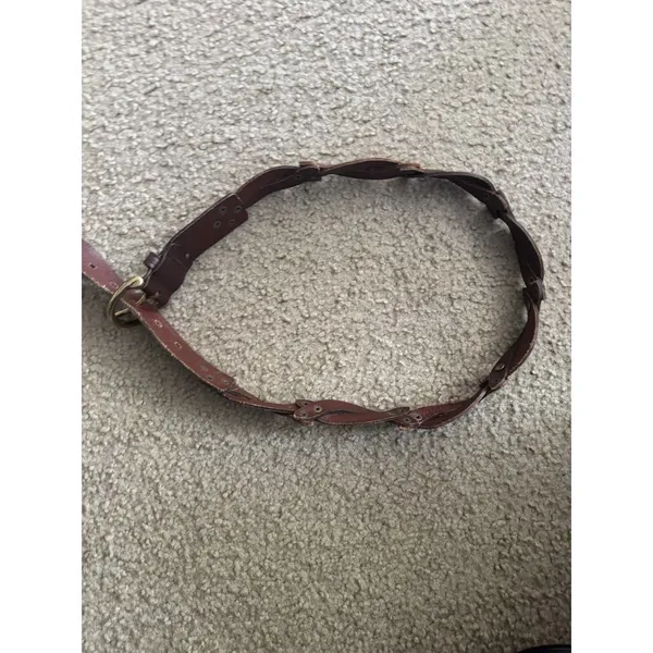 Fossil women's Brown Braided leather Belt Size M - Image 2