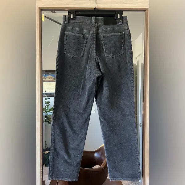 Womens Ralph Lauren Jeans Co Corduroy Pants Straight Leg Blue Gray Size 8 - Image 4