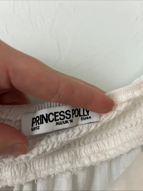 Princess Polly White Lace-Trim Cami Tank - Image 2