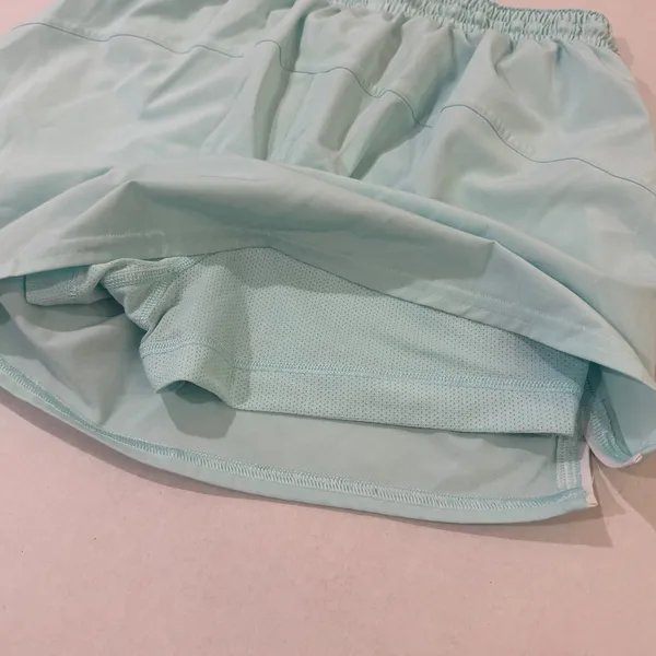 Lululemon Track That Mid Rise Shorts Women 4 Aqua Blue 3in Inseam Lined‎ Pockets - Image 7