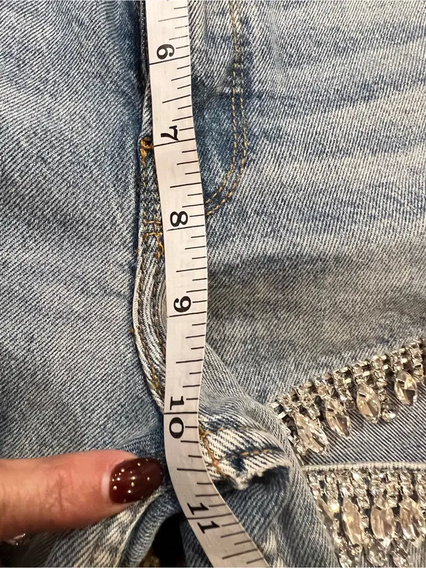 GOOD AMERICAN Good Icon Straight Diamond Jeans Size 4/27 NWOT - Image 6
