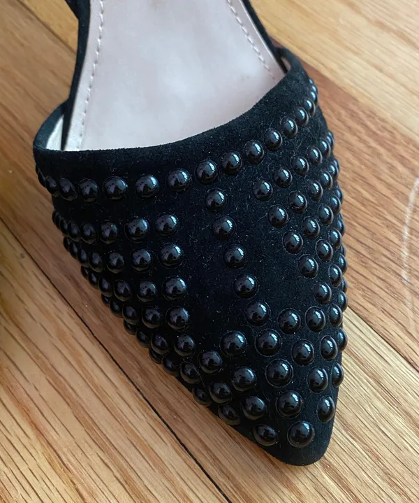 Black Studded High Heel Pumps - Image 4