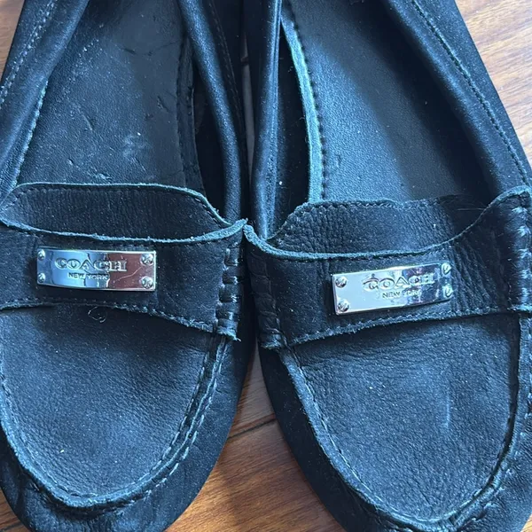 Coach Fredrica Black Suede Leather Loafer - Image 2