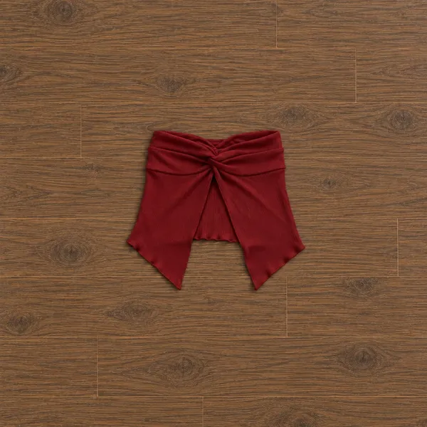 Princess Polly Red Mani Twist-Front Tube Crop Top - Image 2