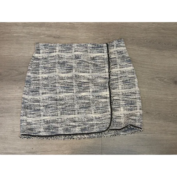 Max Studio Black & White Tweed Wrap Mini XL Parisian-Inspired coquette preppy - Image 2