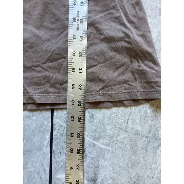 Quince Cotton Modal Scoop Neck Tee Dark Taupe Large LB102949-JDAVN01-17622 - Image 4
