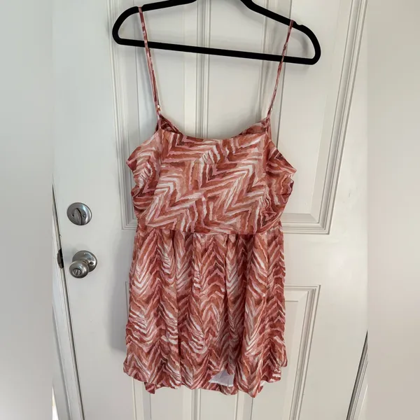 Amalie the Label Lotte linen blend tie-back babydoll mini dress NWT Size 14 - Image 3