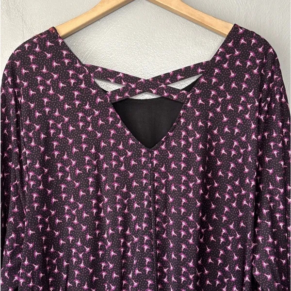 Style & Co Babydoll Tunic Top Plus Size 3X Floral Stretch Femme Fusion Peplum - Image 6