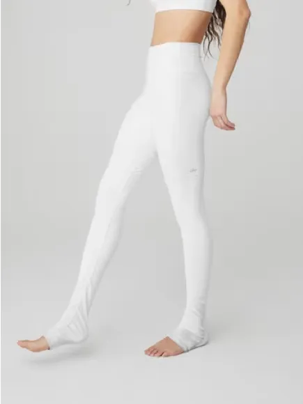 ALO Leggings Airbrush High Waisted Goddess yoga ribbed long ruched bride - Image 4