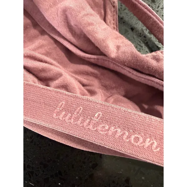 Lululemon Flow‎ Y Bralette Dusty Rose Modal Strappy Triangle Bra Womens Size S - Image 5