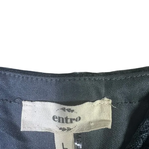 Entro Crushed Velvet Lace Trim Camisole Top Teal Blue Whimsigoth Strappy Size L - Image 5