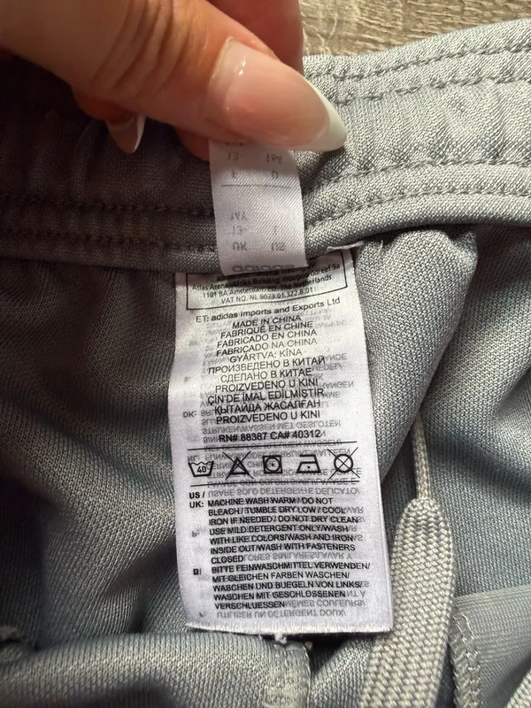 Kids Grey Adidas Track Pant  - Image 4