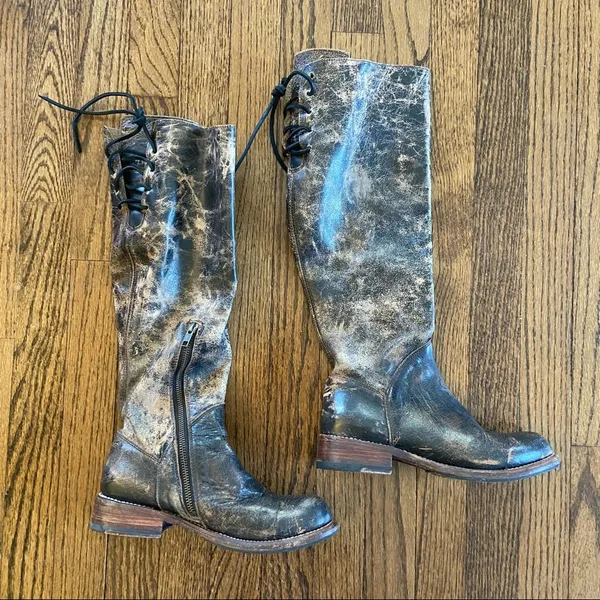 Bed Stu Manchester II Distressed lace up boots - Image 2