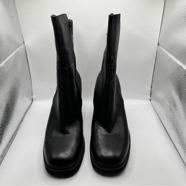 Korks Kork Ease Moergan Black Vegan Side Zip Boots Size 9.5M platform block - Image 3