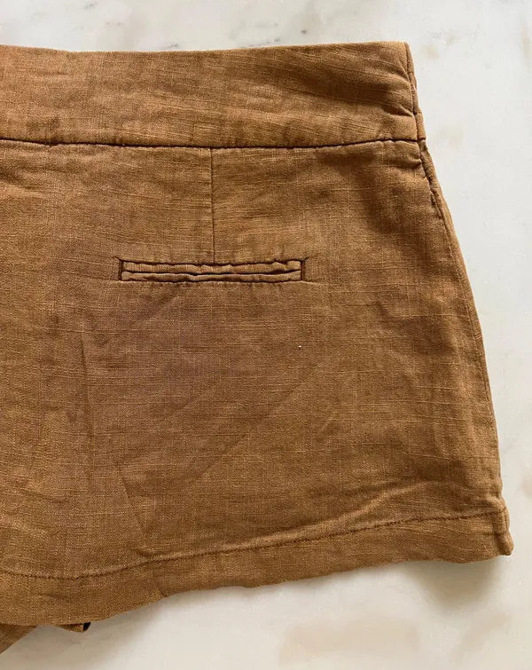 Free People Johana Linen Skort Brown Tan - Image 10