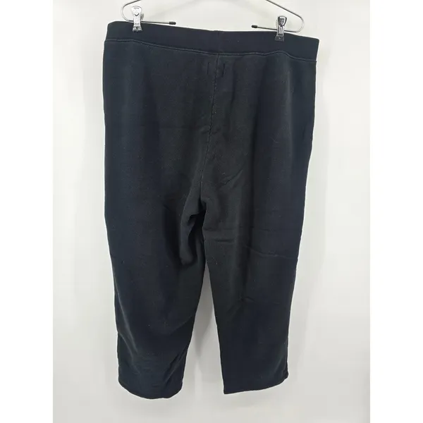 Madewell Sweatpants Women‎ 1X MWL Make Weekends Longer Black Cotton Relaxed EUC - Image 2