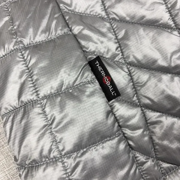 The North Face ThermoBall Puffer Vest Womens Medium Gray Quilted Zip Insulated - Image 12