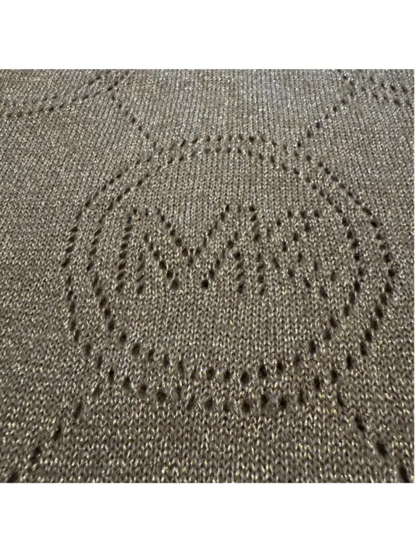 Michael Kors Gold Metallic Wool Blend Infinity Scarf, One Size - Image 3