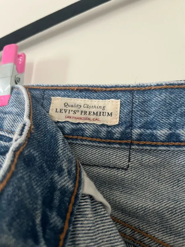 Levi's 501 Straight Jeans 27 Distressed Light Wash Button Fly Minimalist Capsule - Image 5