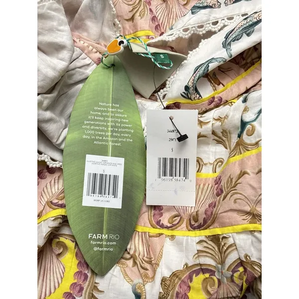 Farm Rio Women’s Maritime Magic Cotton Midi Sleeveless Dress Small New $280 - Image 5