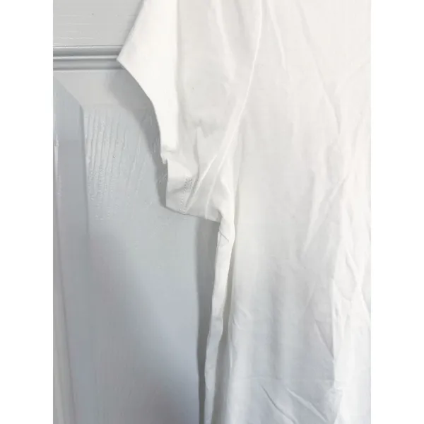 Quince Cotton Modal Crew Neck Short Sleeve Swing Tee in White - Image 5