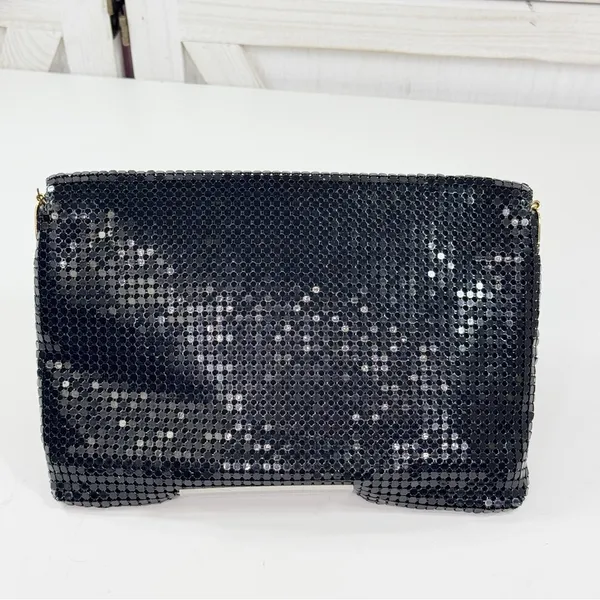 Mesh Chainmail Envelope‎ Clutch Bag Black Evening Party - Image 4