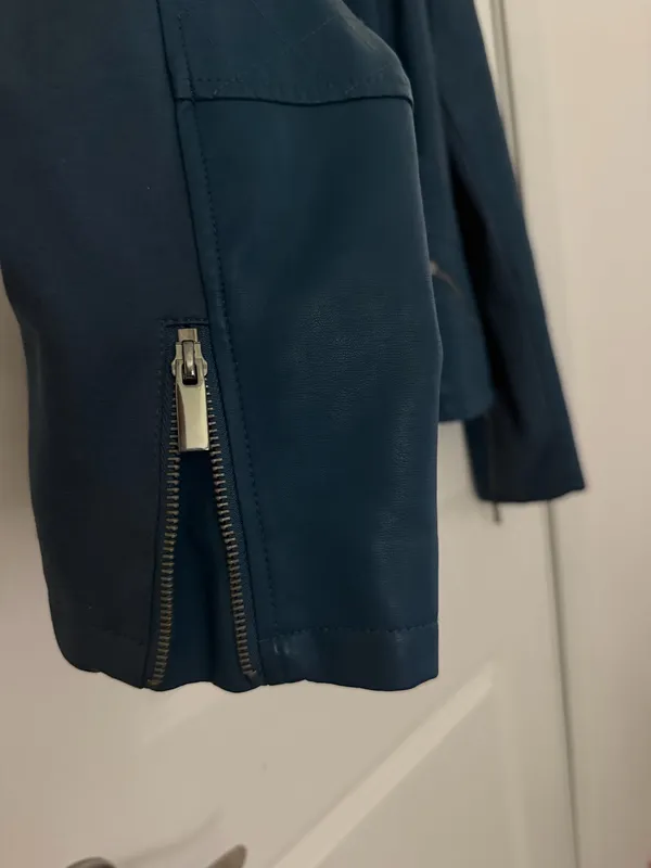 New York & Co. Deep Teal Zip Up Jacket - Image 10