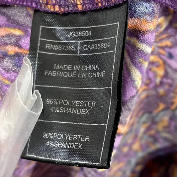 Jack by BB Dakota Purple Orange Printed V-Neck Maxi Dress Women's Size Medium M - Image 10