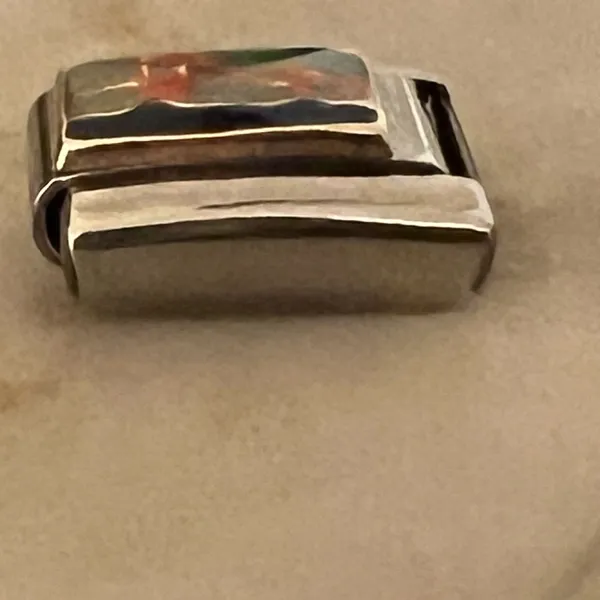 Puzzle Collection Italian 9mm Stainless Steel Golden Gate Bridge Charm Link EUC - Image 4
