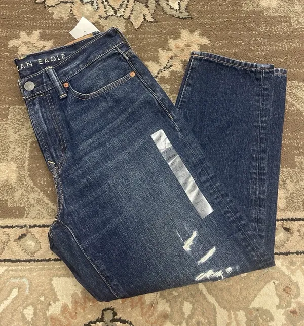 American Eagle Original Straight Jeans Men's 30x32 Blue Denim - Image 2