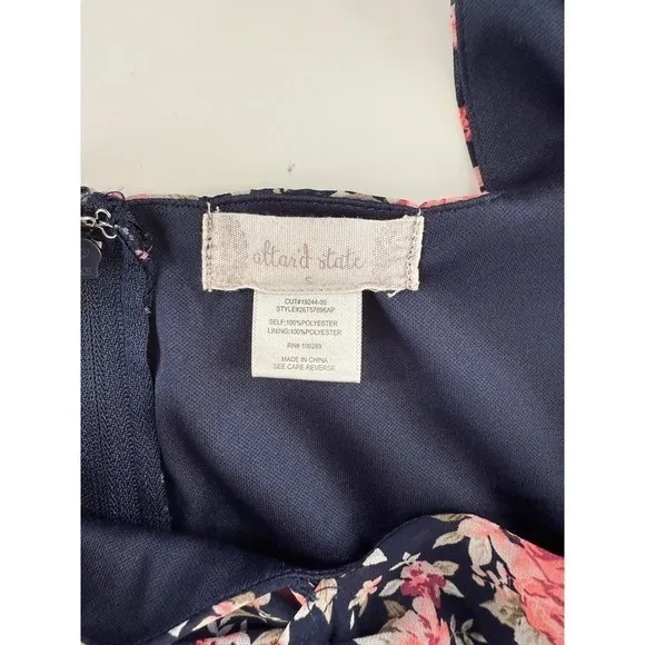 Altar'd State Floral Mini Dress Sweetheart Keyhole Cottagecore‎ Navy Pink Small - Image 5