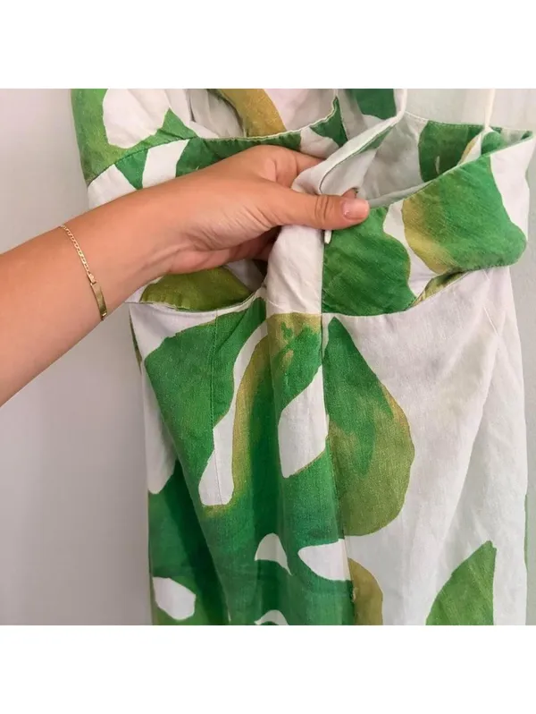 Farm Rio Wide Leg Monstera Jumpsuit - Image 8