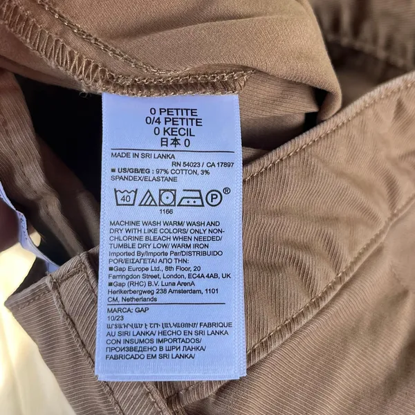 Gap Women's High Stride Wide-Leg Ankle Khakis Perfect Brown Size 0P - Image 5