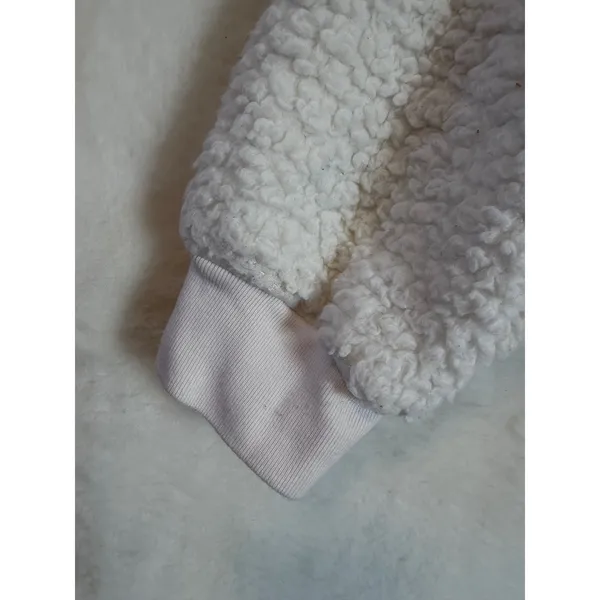 Gap Sherpa Fleece Pullover Sweatshirt Womens Medium Milk White Crew 651550-01 - Image 5
