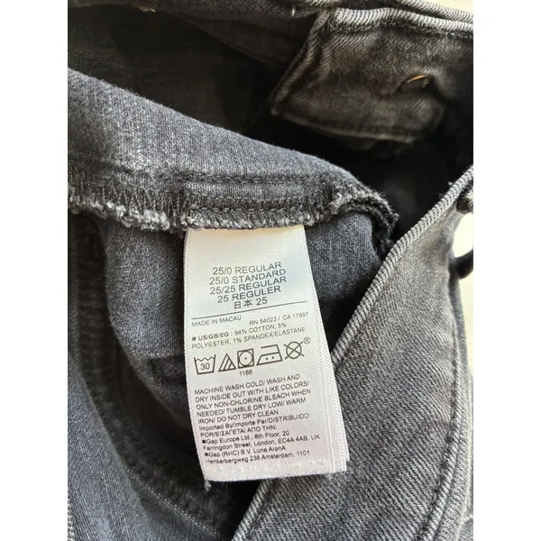 Gap 70s Flare High Rise Jeans Black Washed Patch Pocket‎ Denim Festival 25 0R - Image 4